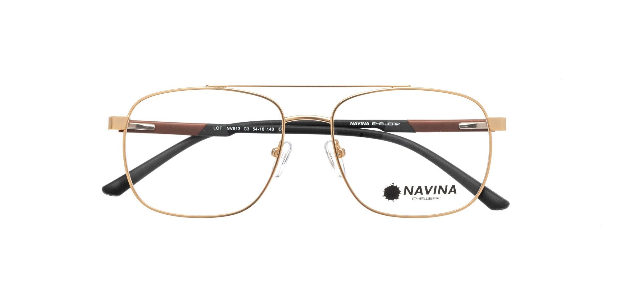 Montura Navina NV913 Dorado mate, negro y marrón