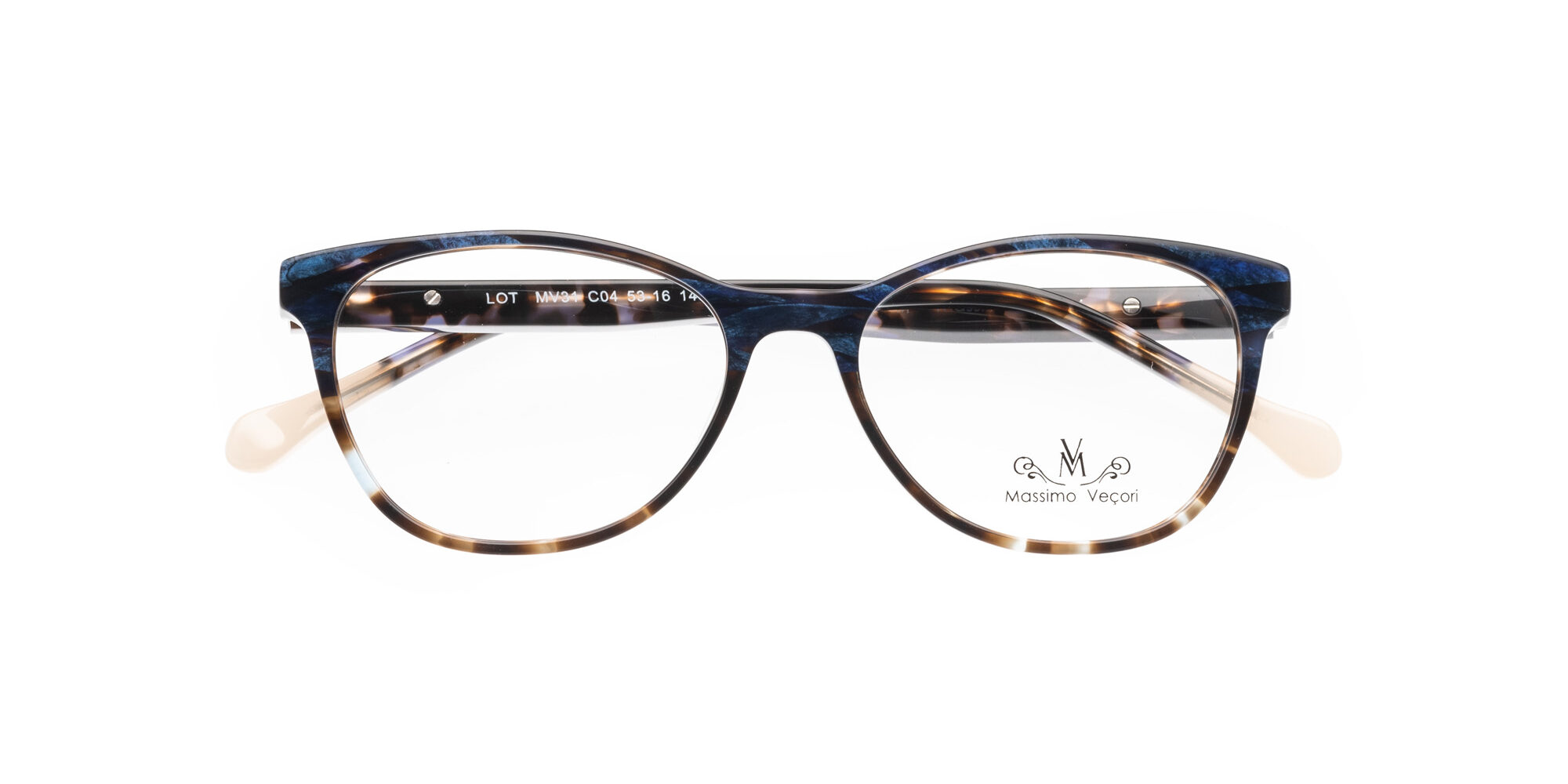 Montura Massimo Veçori MV7 Jaspeado marrón, azul y miel