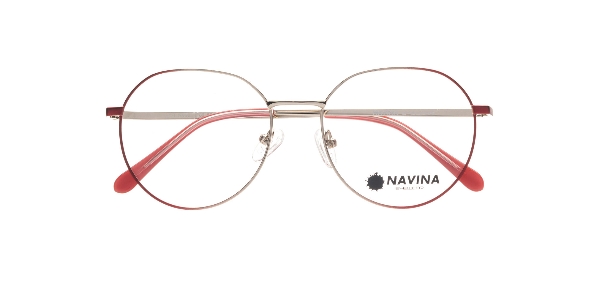 Montura Navina NV924 Plateado y rojo